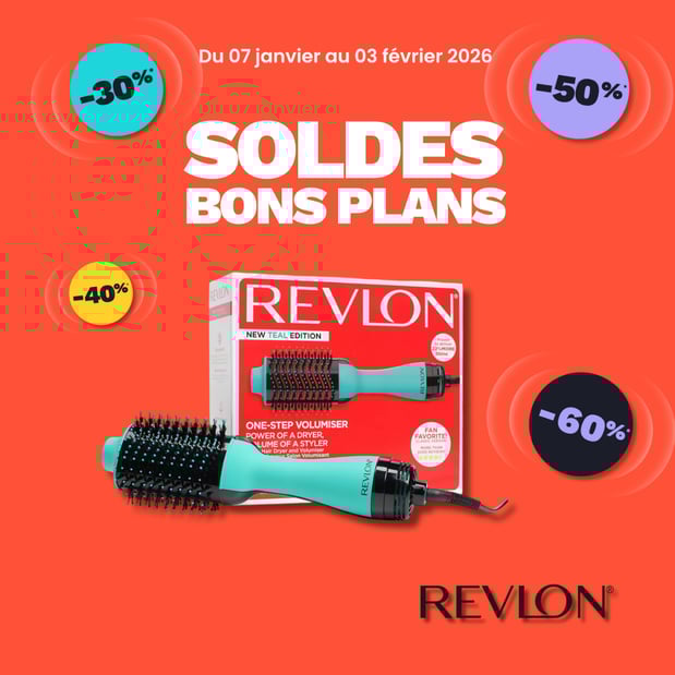 Brosse soufflante REVLON RVDR5222TE One-Step Volumisant Bleu Turquoise chez Boulanger Vitrolles