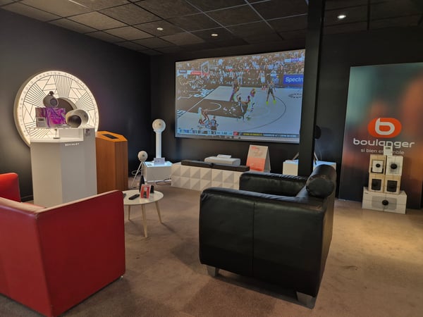 Espace Hifi, HOME STUDIO, avec les marques DEVIALET, SONOS, BOSE, projecteur laser HISENSE Boulanger Pontarlier