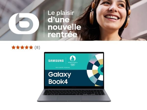 L'ordinateur portable Samsung Galaxy Book4 à retrouver chez Boulanger Thiais