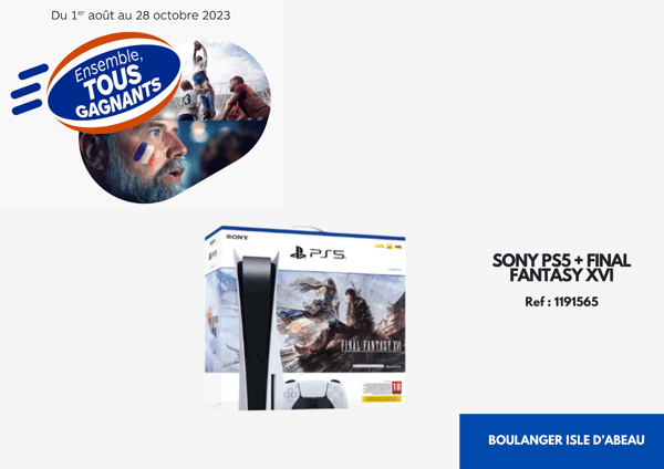 Ps5 dans votre boulanger isle d abeau