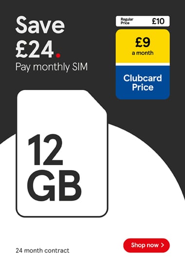 Get SIM Only deals this Black Friday with Clubcard Prices at Tesco Mobile, Shop now