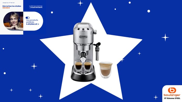 Machine à expresso DELONGHI EC695.M Dedica inox dans votre magasin Boulanger St Etienne STEEL !