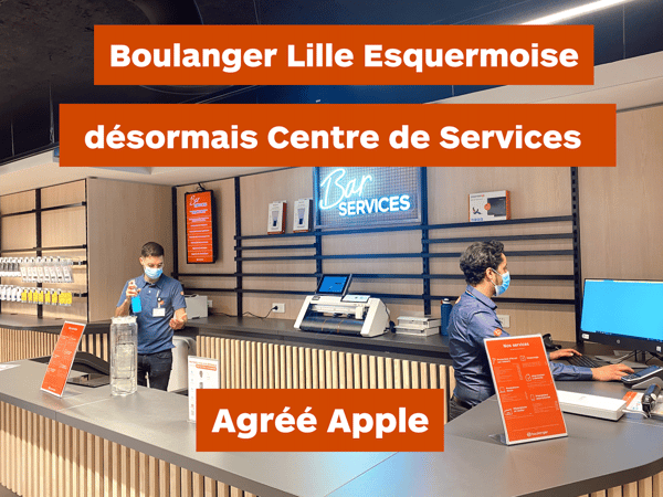 Boulanger Lille Esquermoise devient centre de services agrée Apple

Venez répparer vos Iphones et Airpods en toute sécurité.