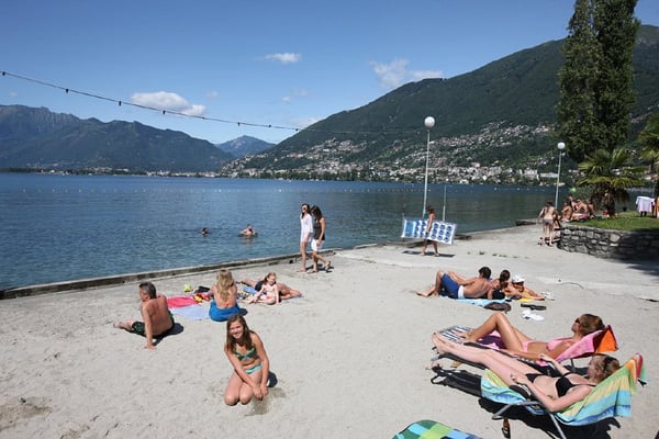 Camping con spiaggia privata Lago Maggiore