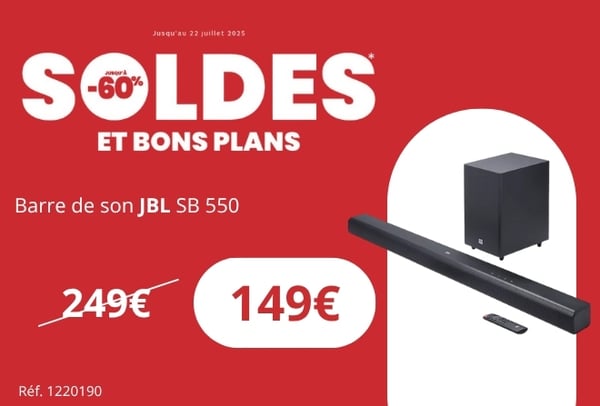 Barre de son JBL SB 550 BOULANGER Perpignan