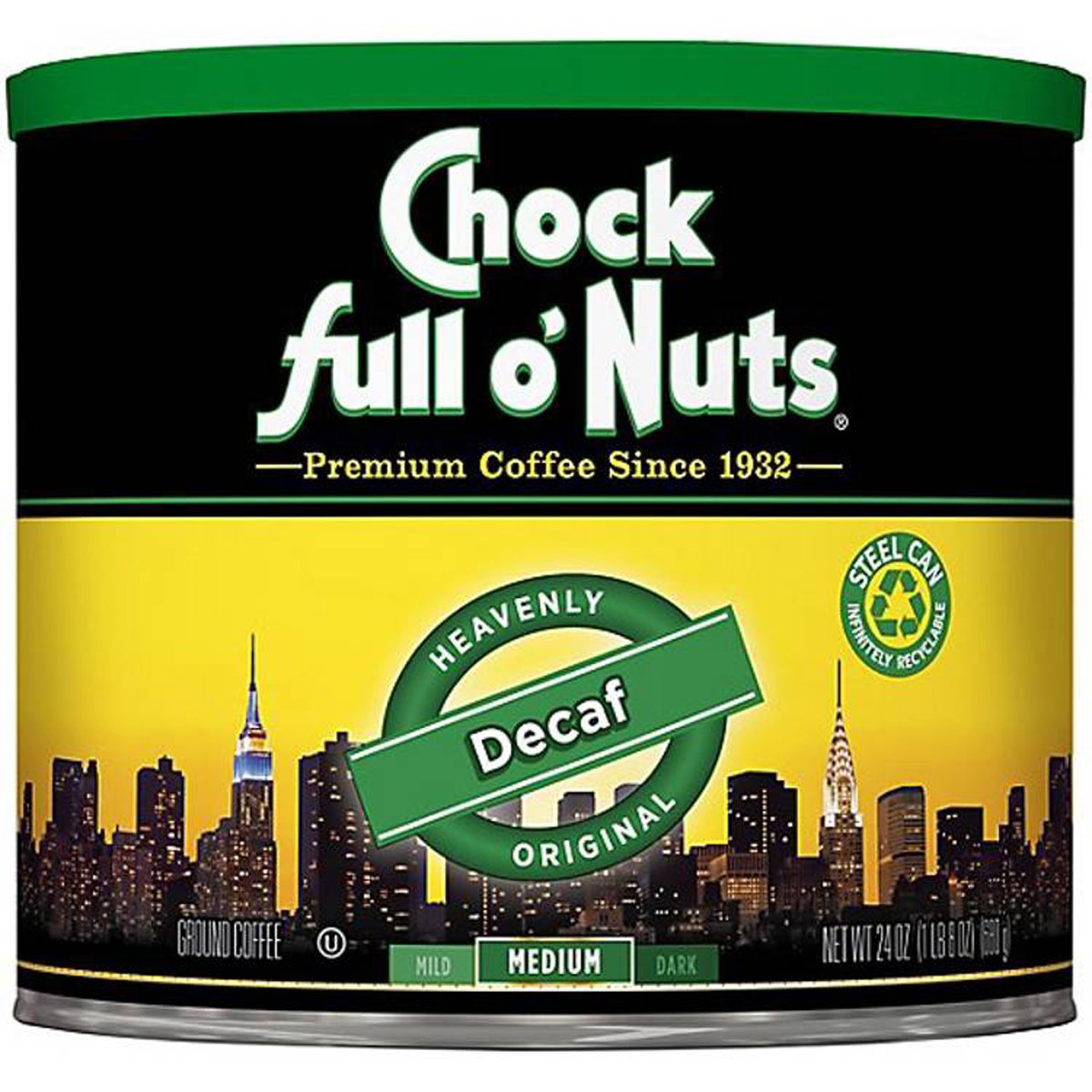 Chock full o Nuts Decaf Coffee, 24 oz
