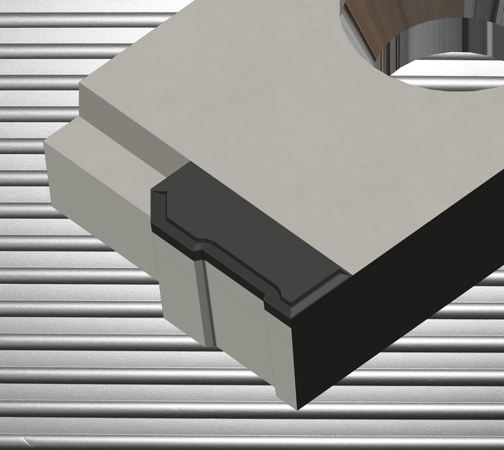 Drehen - PKD-Sonder-Einstechplatte mit Spanbrecher