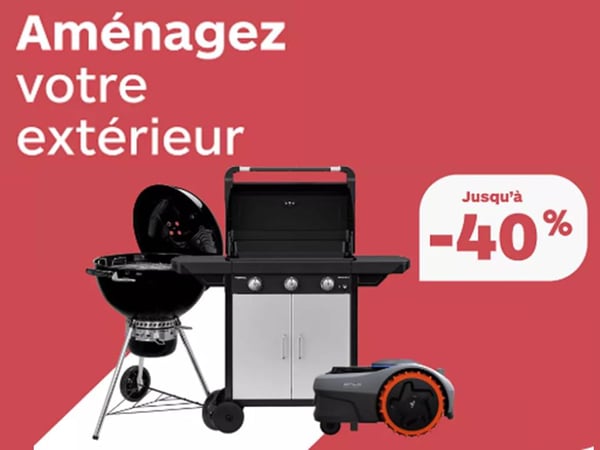 Boulanger STE Eulalie
Electroménager 
Robot tondeuse 
Barbecue 
Plancha