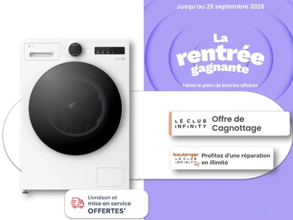 Pour votre rentrée, simplifiez votre quotidien avec nos lave-linges performants : un linge impeccable à chaque lavage chez Boulanger Bordeaux Mérignac