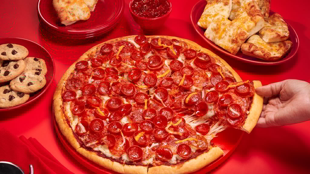 Papa murphys triple pepp pizza.