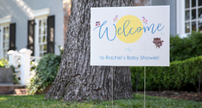 Baby shower yard sign
