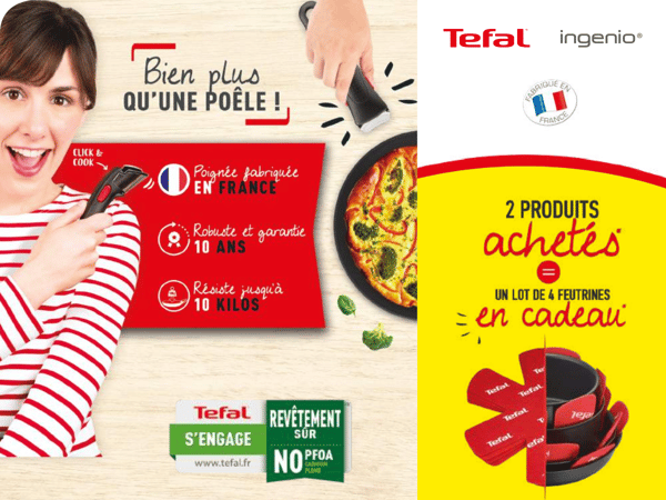 OFFRE TEFAL:  Pour 2 produits achetés un lot de 4 feutrines offert !