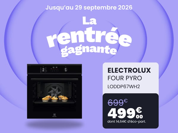 Four encastrable ELECTROLUX LODDP67WH2 Pyrolyse Chaleur tournante et Vapeur SteamBake 72L