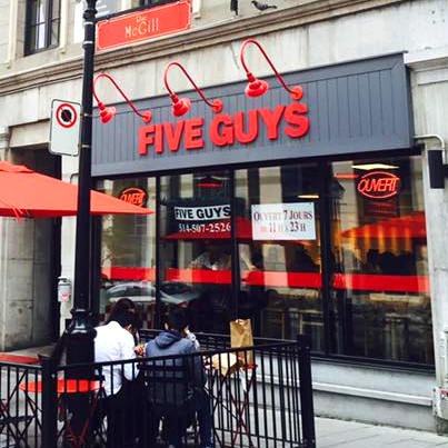 Five Guys at 468 Rue McGill in Montreal.
