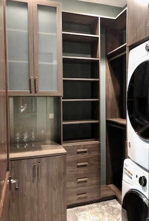 Dark Brown Laundry Room