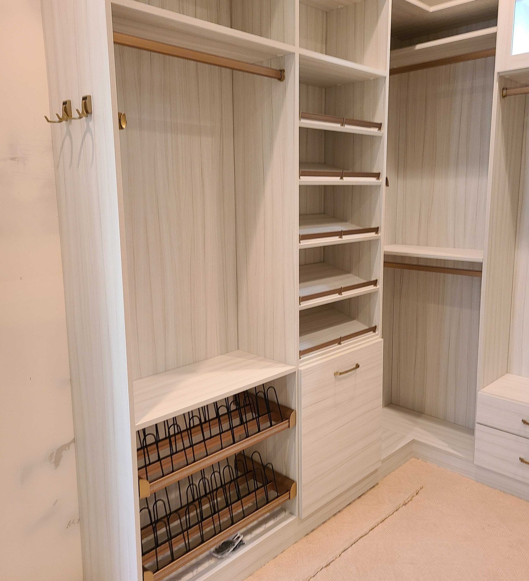Custom built and locally made walk in closet