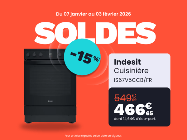 Cuisinière vitrocéramique INDESIT IS67V5CCB/FR – Disponible à Boulanger Cahors La cuisinière Indesit IS67V5CCB/FR est une solution pratique, performante et facile à utiliser pour toutes vos préparations culinaires. Disponible dès maintenant chez Boulanger Cahors, elle allie puissance et simplicité au quotidien.
