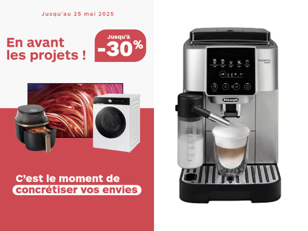 Venez découvrir l'Expresso broyeur DELONGHI Magnifica start FEB22.82.SB en promotion à l'occasion de notre catalogue 