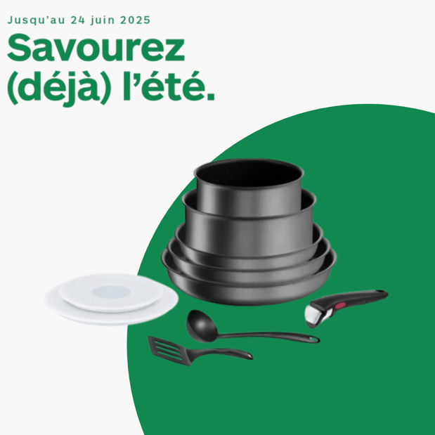 Batterie de cuisine TEFAL Ingenio Daily Chef gris 10 pcs