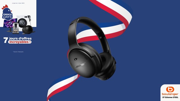 Casque BOSE QuietComfort SC Noir  dans votre magasin Boulanger St Etienne STEEL !