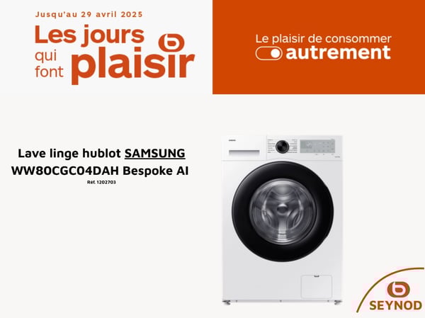 lave linge samsung
boulanger annecy seynod