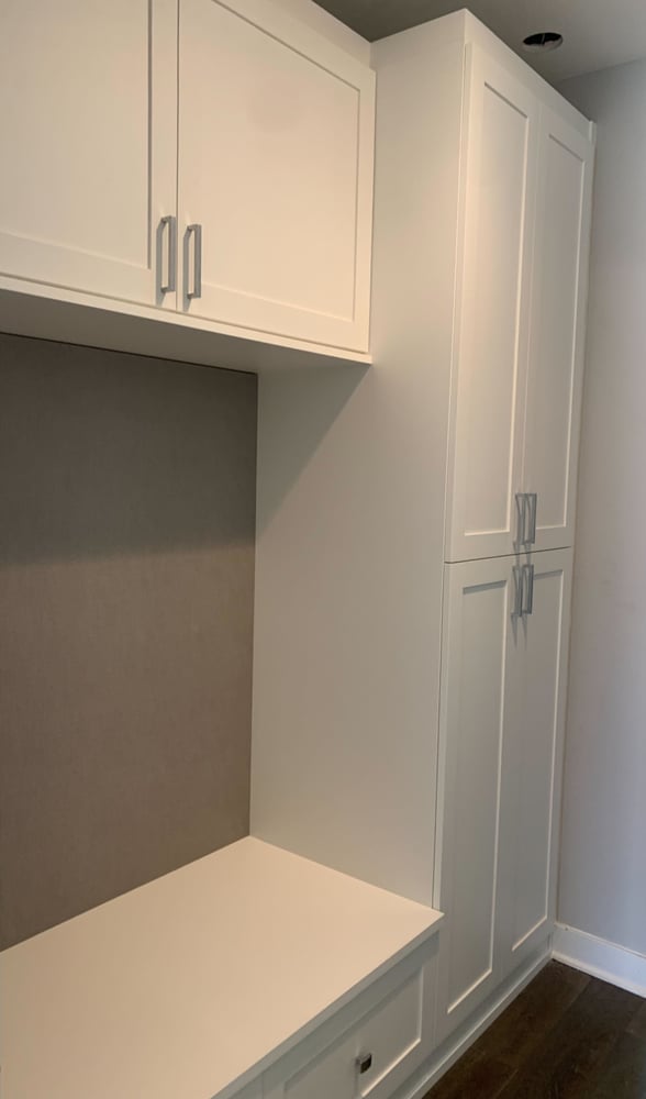 custom built locally made mudroom storage