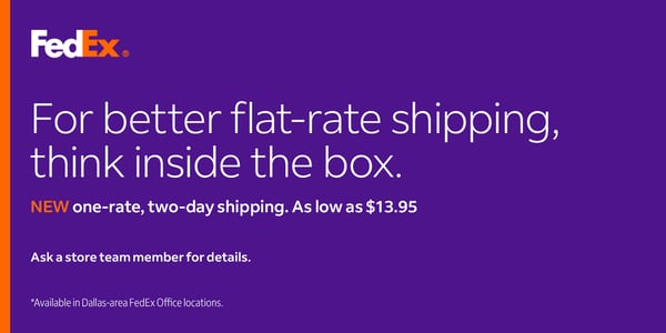 New one-rate, two-day shipping from FedEx