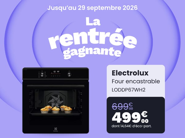 Four encastrable ELECTROLUX LODDP67WH2 Pyrolyse Chaleur tournante et Vapeur SteamBake 72L