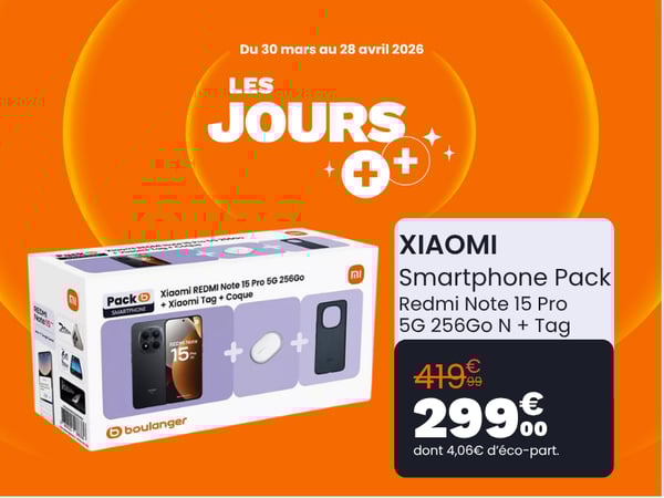 Smartphone XIAOMI Pack Redmi Note 15 Pro 5G 256Go N + Tag