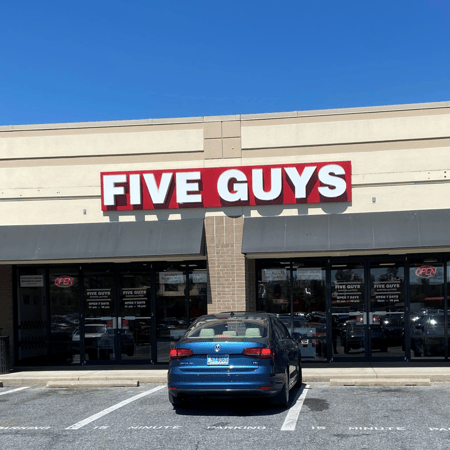Five Guys at 9210 Baltimore National Pike in Ellicott City, Maryland.