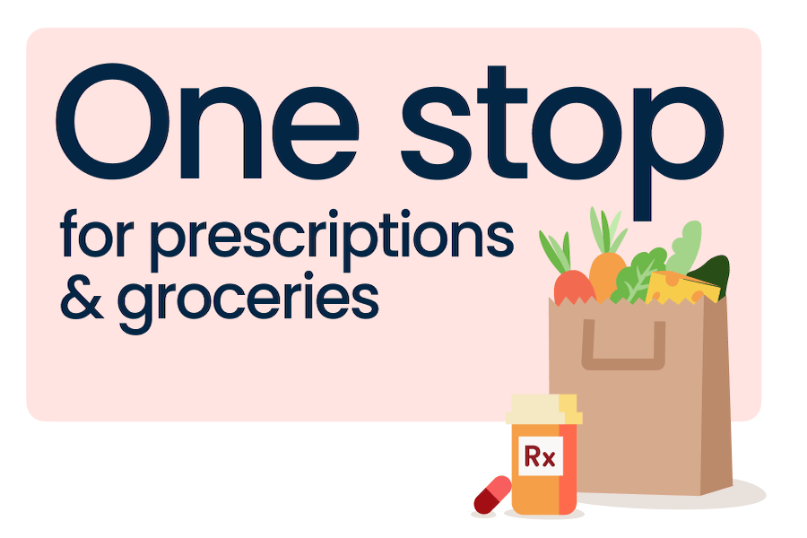 one stop for prescriptions and groceries