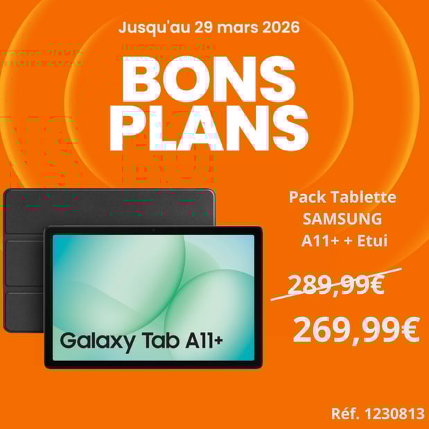 Tablette Android SAMSUNG Pack Galaxy Tab A11+ 128Go Gray+bookcover