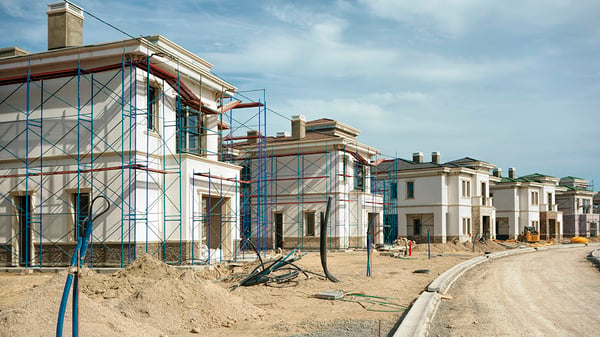 Five homes under construction