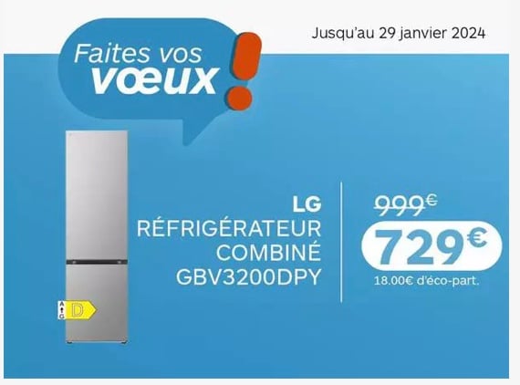 promotions chez Boulanger Cholet sur les réfrigérateurs