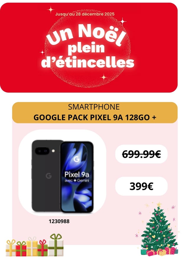 Smartphone GOOGLE Pack Pixel 9a 128Go + Pixel Buds A