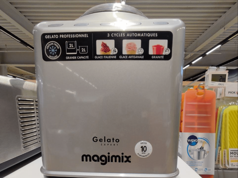 Turbine à glace Gelato Expert Magimix chez Boulanger Vitrolles proche de Salon, Velaux, Rognac et Marignane