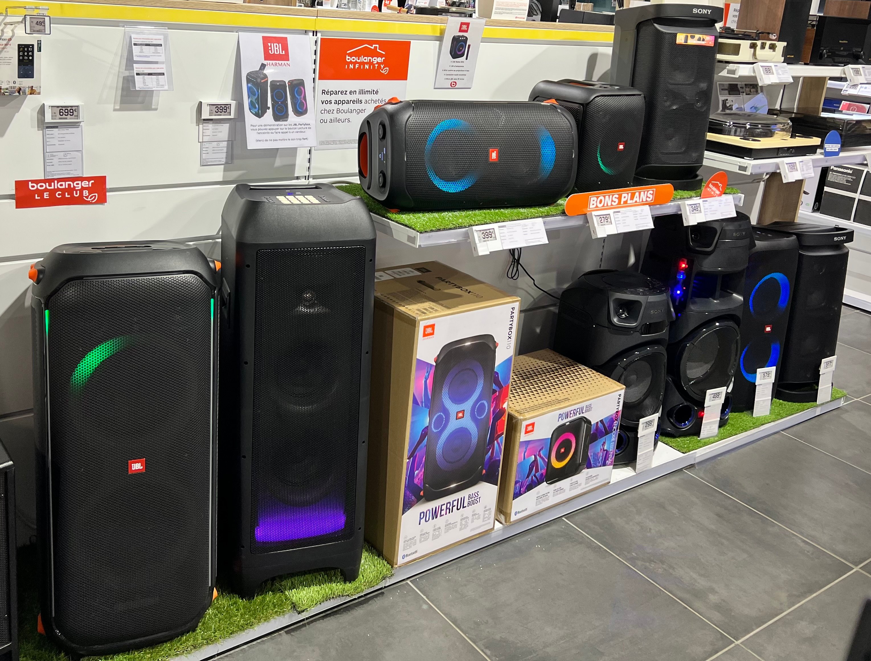 enceintes de sonorisation boombox