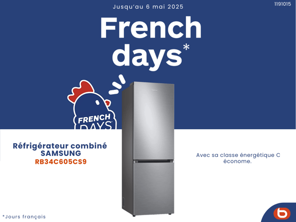découvrez la Réfrigérateur combiné SAMSUNG RB34C605CS9 dans votre magasin Boulanger Boulogne-Sur-Mer