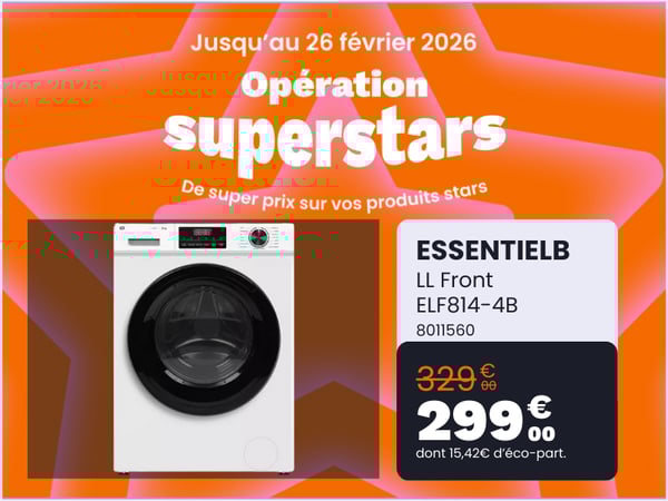 Lave linge hublot ESSENTIELB ELF814-4b