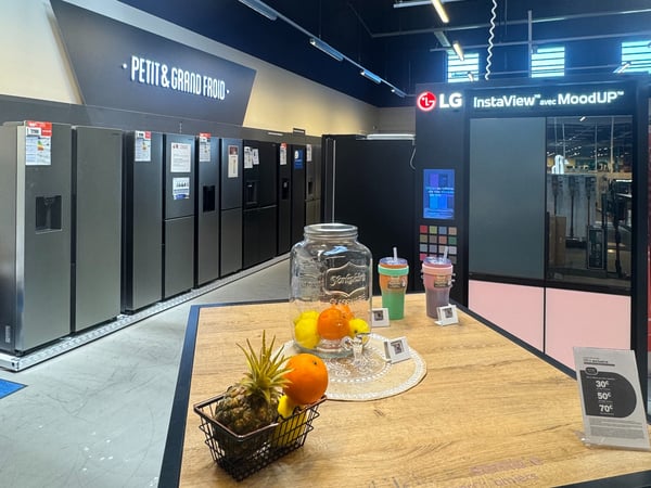 Entré rayon GAM, réfrigérateur américain, réfrigérateur multiportes Boulanger Toulouse Colomiers