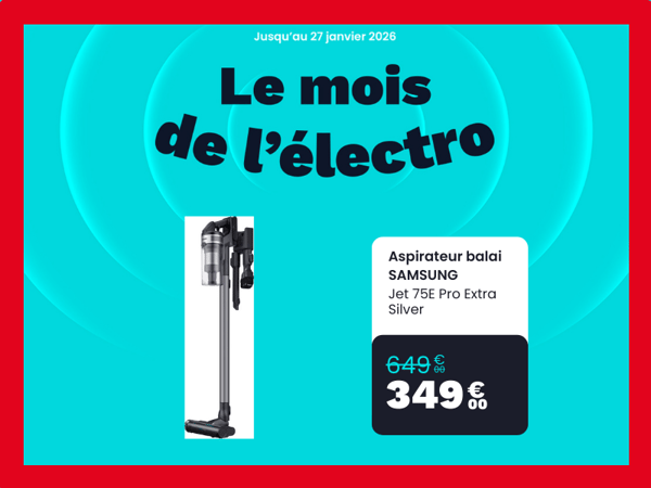 Aspirateur balai SAMSUNG Jet 75E Pro Extra Silver