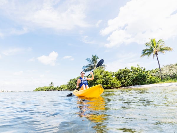Kayaker who researched using Fiber an place to go kayaking