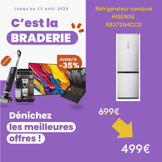 Réfrigérateur combiné HISENSE 
RB372N4CCD