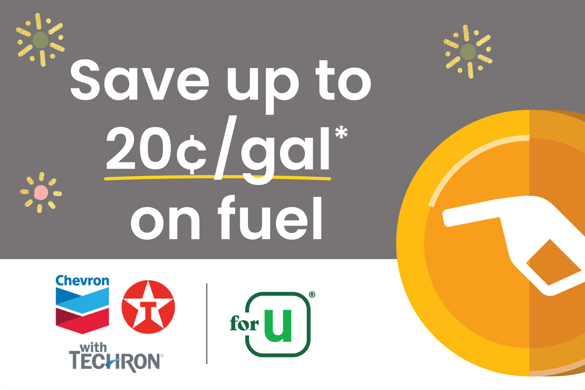 save up to twenty cents per gallon on fuel