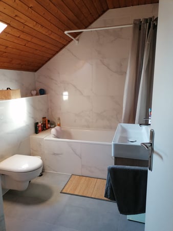 Réalisation de salle de bain sous combles