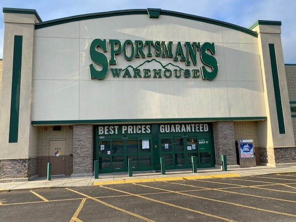 The front entrance of Sportsman's Warehouse in Anderson