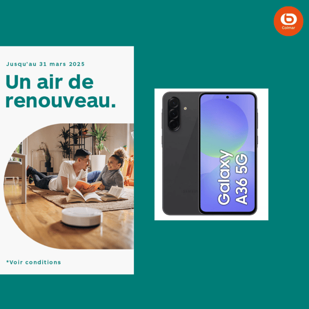 Smartphone SAMSUNG Galaxy A36 Noir 256Go 5G Boulanger Colmar