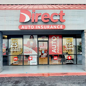Direct Auto Insurance storefront located at  222 Haynes Street, Talladega