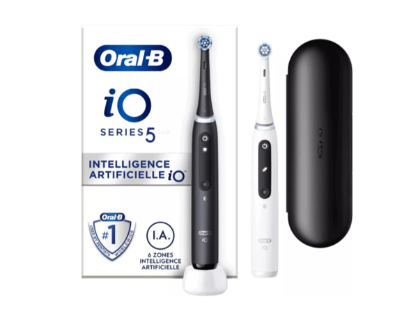 Brosse à dents électrique ORAL-B iO5 Duo Matt Black/Quite White