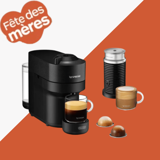 Nespresso DELONGHI Vertuo Pop noir & Aeroccino 3 ENV90.BAE